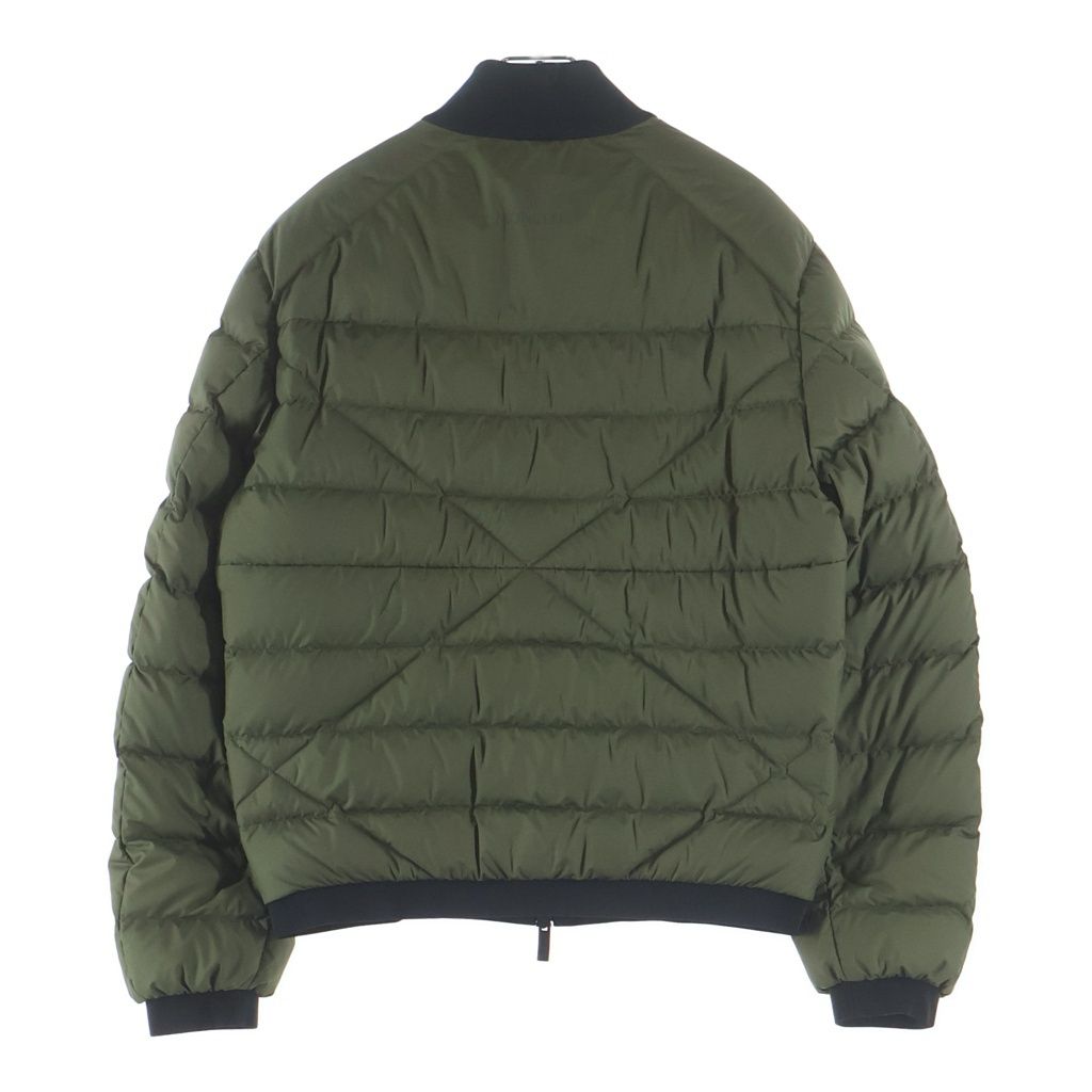 Moncler Oise Down Jacket Arm Logo Patch Zip Up Green — view 2