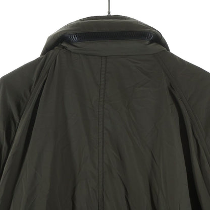 Moncler Lin Hooded Zip Up Long Mod Coat Khaki — view 4