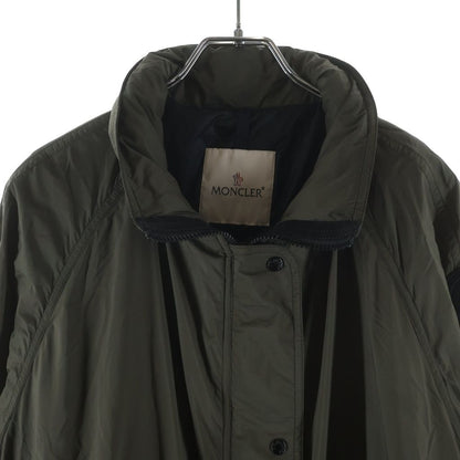 Moncler Lin Hooded Zip Up Long Mod Coat Khaki — view 3
