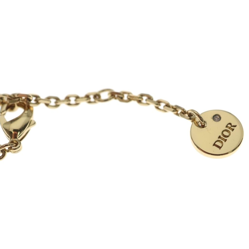 Dior CD Logo Rhinestone Bracelet Star Gold — view 6