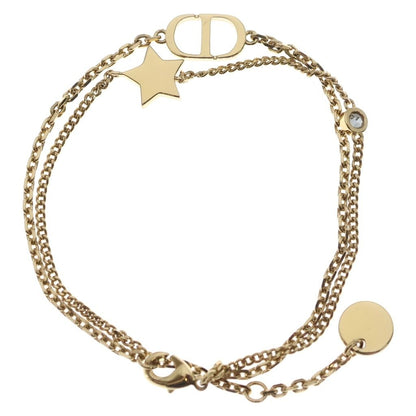 Dior CD Logo Rhinestone Bracelet Star Gold — view 2