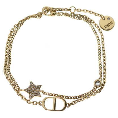Dior CD Logo Rhinestone Bracelet Star Gold