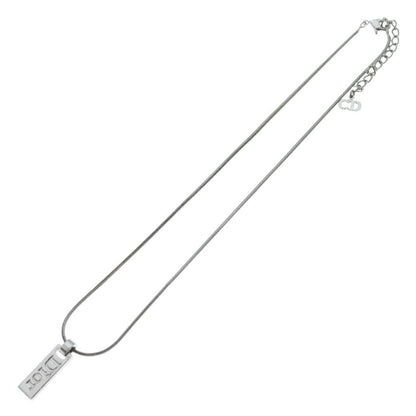 Dior Logo Bar Pendant Snake Chain Silver — view 2