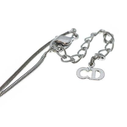 Dior Logo Bar Pendant Snake Chain Silver — view 6