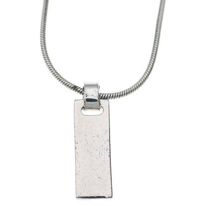 Dior Logo Bar Pendant Snake Chain Silver — view 5