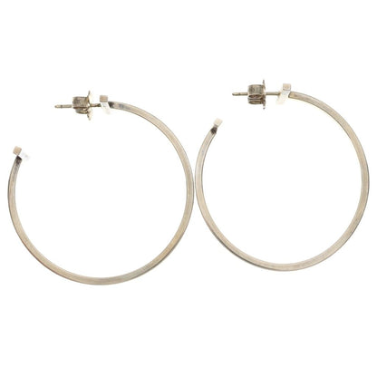 Tiffany & Co T Wire Hoop Earrings Silver — view 4