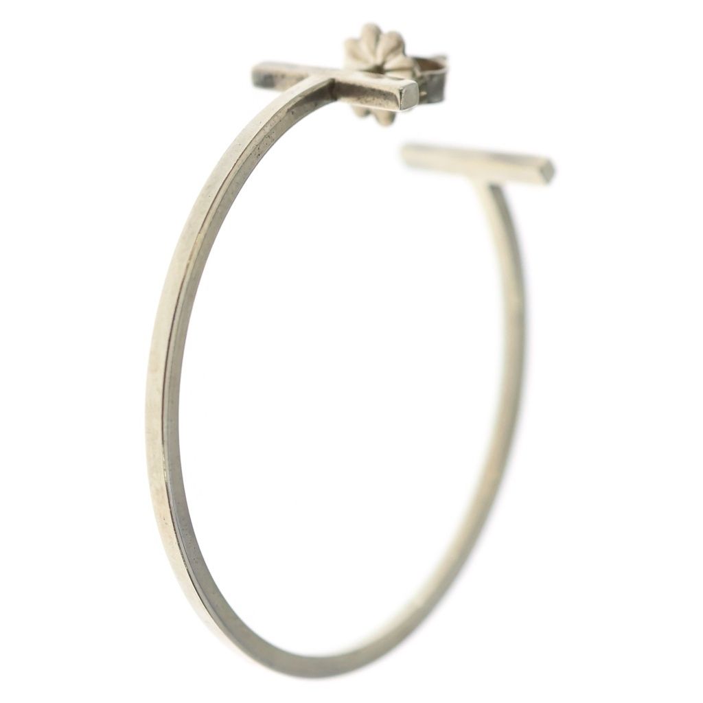 Tiffany & Co T Wire Hoop Earrings Silver