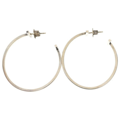 Tiffany & Co T Wire Hoop Earrings Silver — view 3