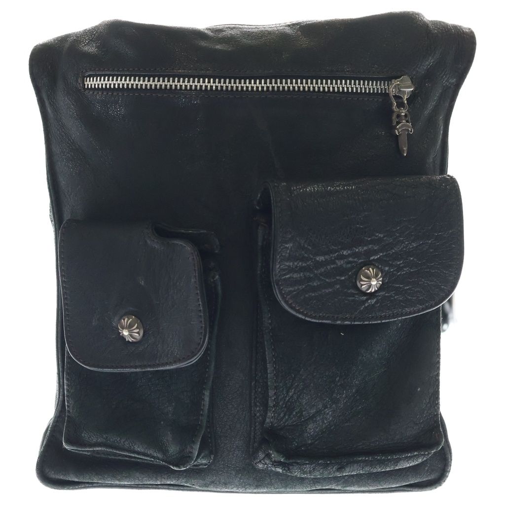 Chrome Hearts F-slinger Shoulder Bag Slinger Suede Black