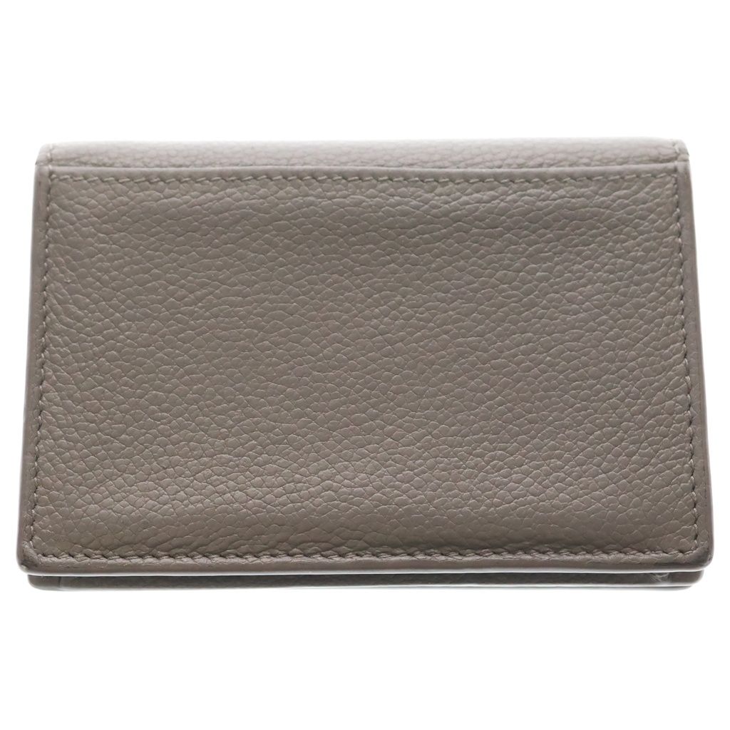Saint Laurent Paris Tiny Wallet Logo Print Leather Bifold Gray — view 2
