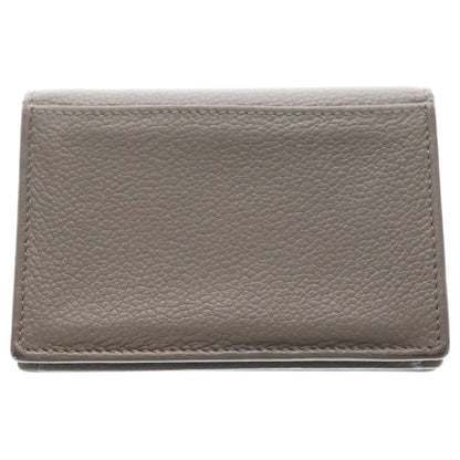 Saint Laurent Paris Tiny Wallet Logo Print Leather Bifold Gray — view 2