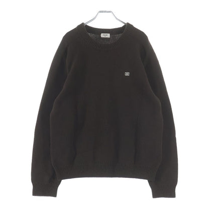 Celine Triomphe Long Sleeve Knit Brown Sweater