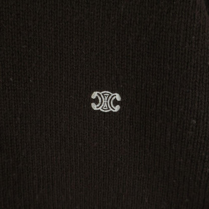 Celine Triomphe Long Sleeve Knit Brown Sweater — view 5