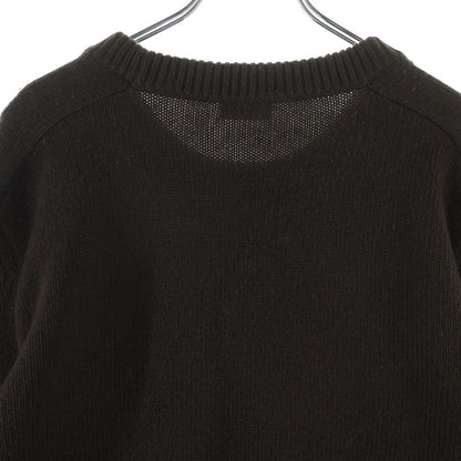 Celine Triomphe Long Sleeve Knit Brown Sweater — view 4