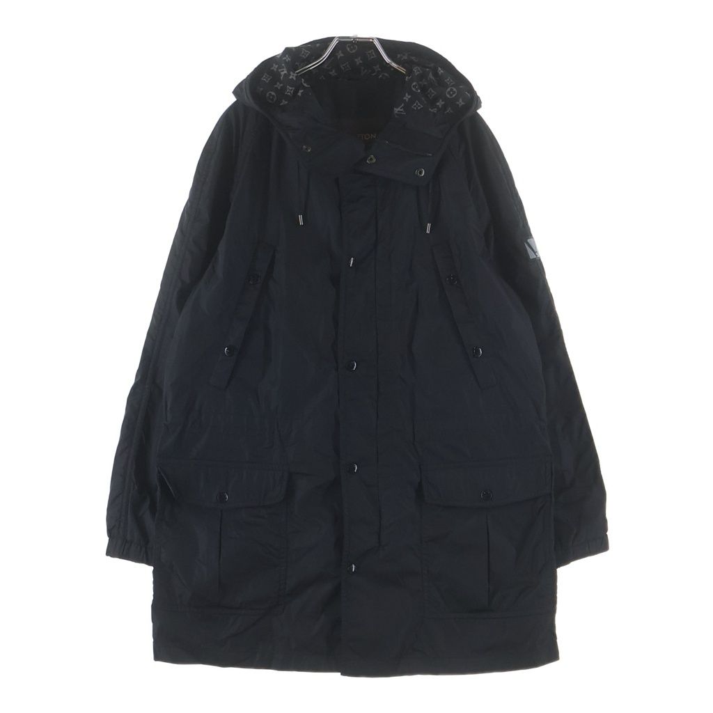 Louis Vuitton Monogram Print Nylon Windbreaker Light Black 46 Jacket