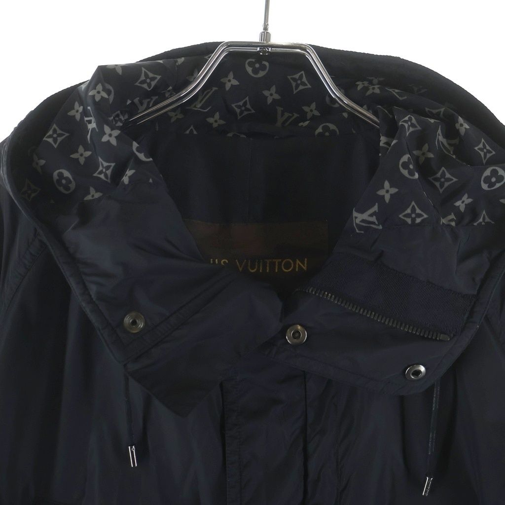 Louis Vuitton Monogram Print Nylon Windbreaker Light Black 46 Jacket — view 3