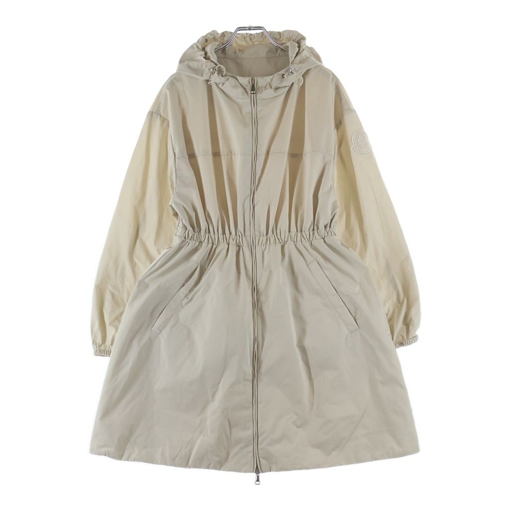 Moncler Alfirk Double Zip Nylon Coat Light Jacket Ivory