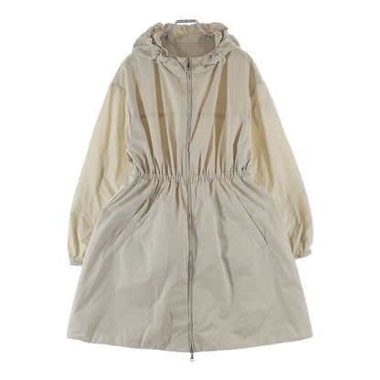 Moncler Alfirk Double Zip Nylon Coat Light Jacket Ivory