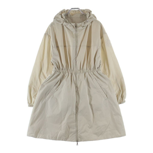 Moncler Alfirk Double Zip Nylon Coat Light Jacket Ivory