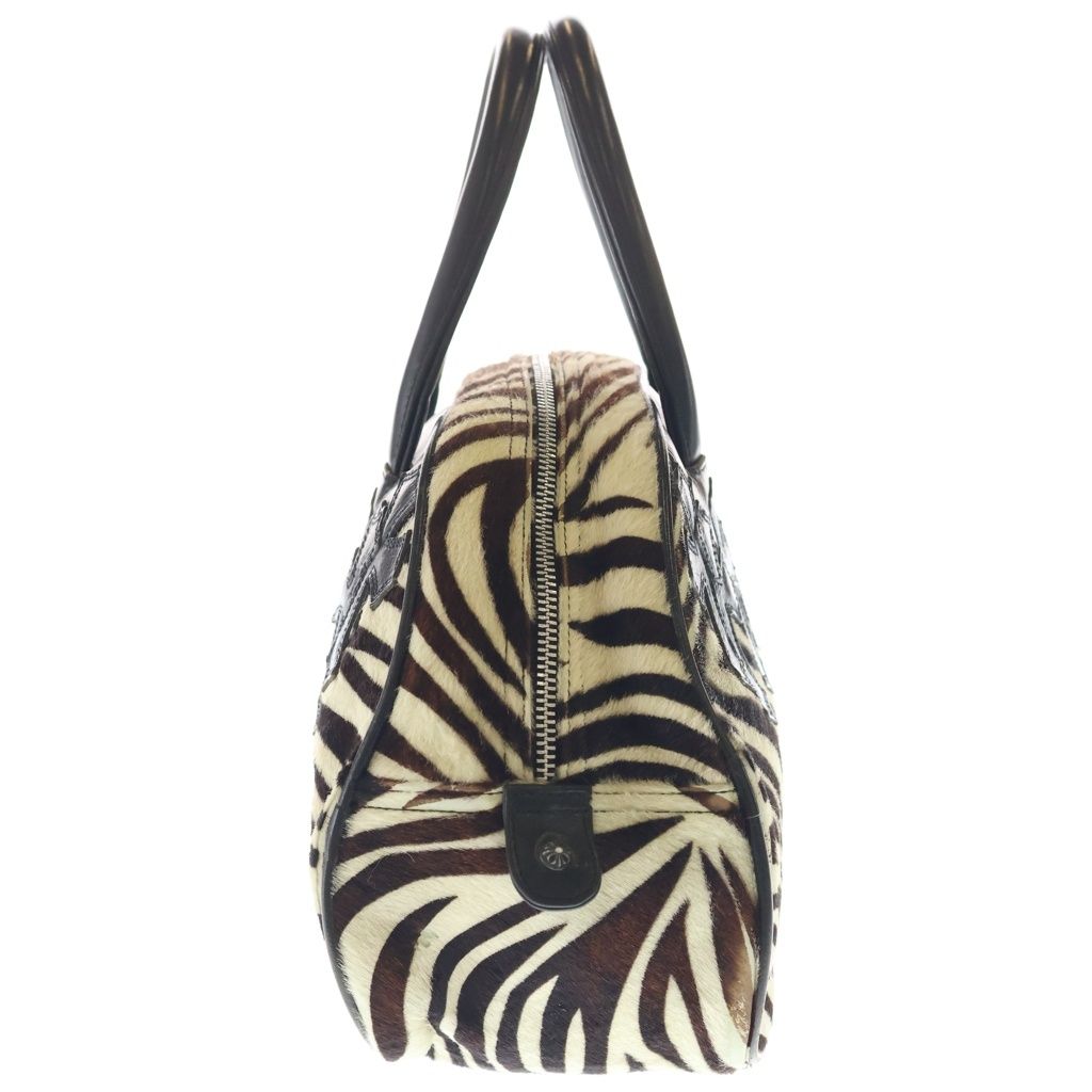 Chrome Hearts Gym Small Bag Zebra Pattern Gym Bag Small Leather Handbag White — view 3