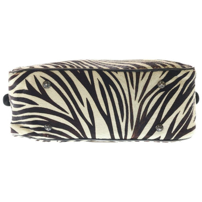 Chrome Hearts Gym Small Bag Zebra Pattern Gym Bag Small Leather Handbag White — view 4