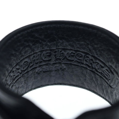Chrome Hearts RR Tiny Buckle Gunslinger Rock'n'roll Leather Bracelet Black — view 5