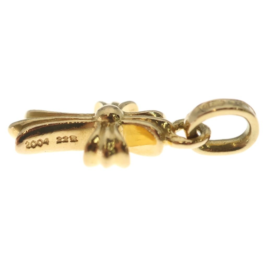 Chrome Hearts 22k Crs Baby Fat P Dia Fat Cross Pave Diamond Pendant Gold — view 3