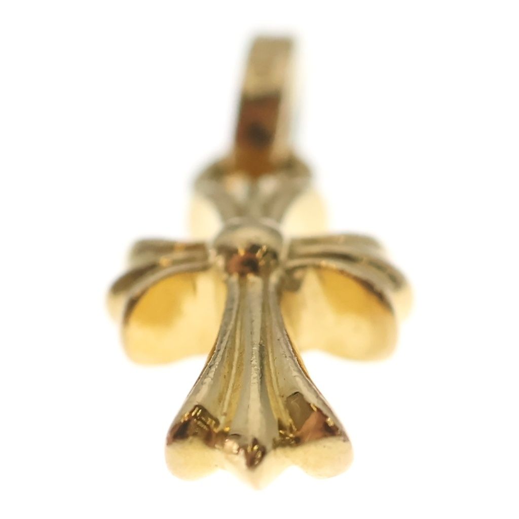 Chrome Hearts 22k Crs Baby Fat P Dia Fat Cross Pave Diamond Pendant Gold — view 5