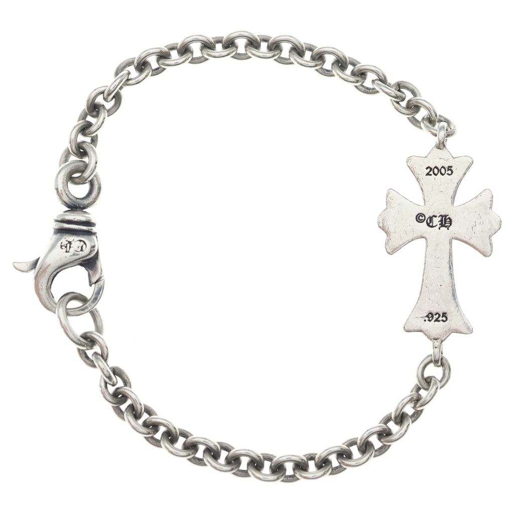 Chrome Hearts Chain Tiny CH Crs CH Cross Bracelet Silver — view 2