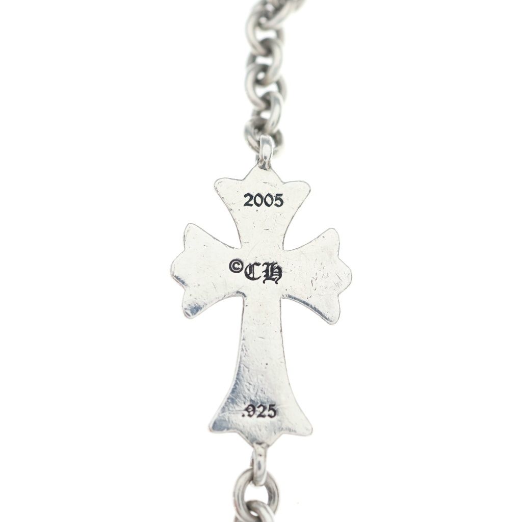 Chrome Hearts Chain Tiny CH Crs CH Cross Bracelet Silver — view 6