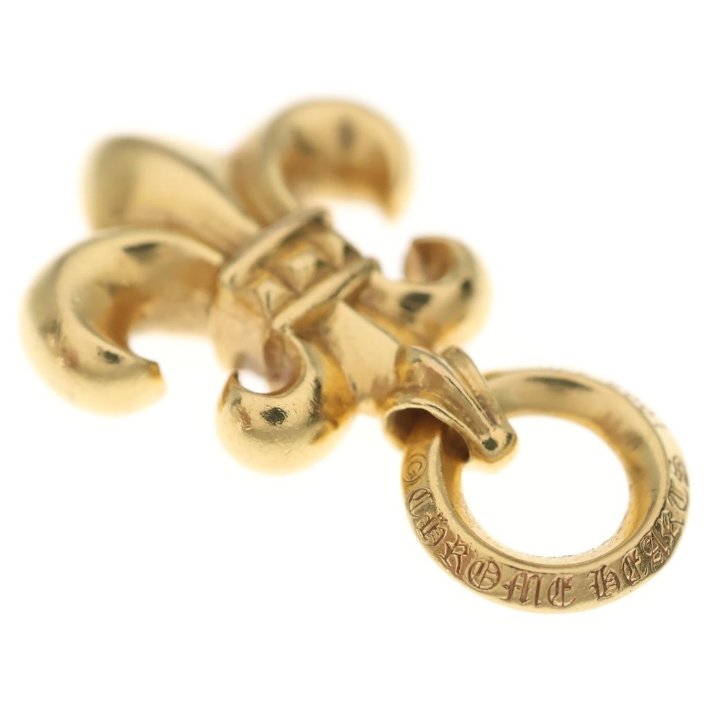 Chrome Hearts 22k BS Fluer Charm P D BS Flare Pave Diamond Pendant Gold — view 5