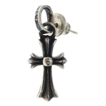 Chrome Hearts Bby Pprchn Baby Fat Cross Drop Earrings Silver