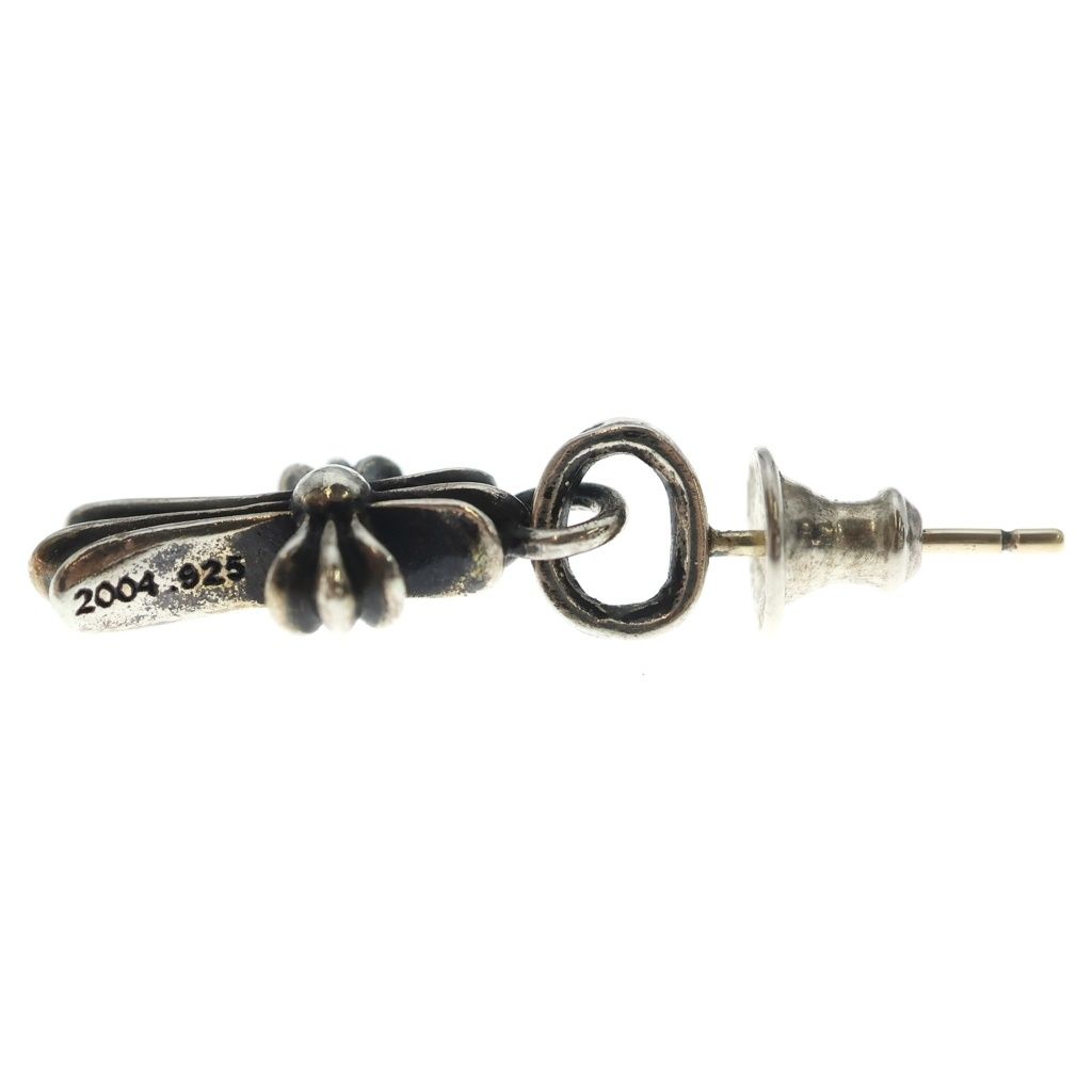 Chrome Hearts Bby Pprchn Baby Fat Cross Drop Earrings Silver — view 3