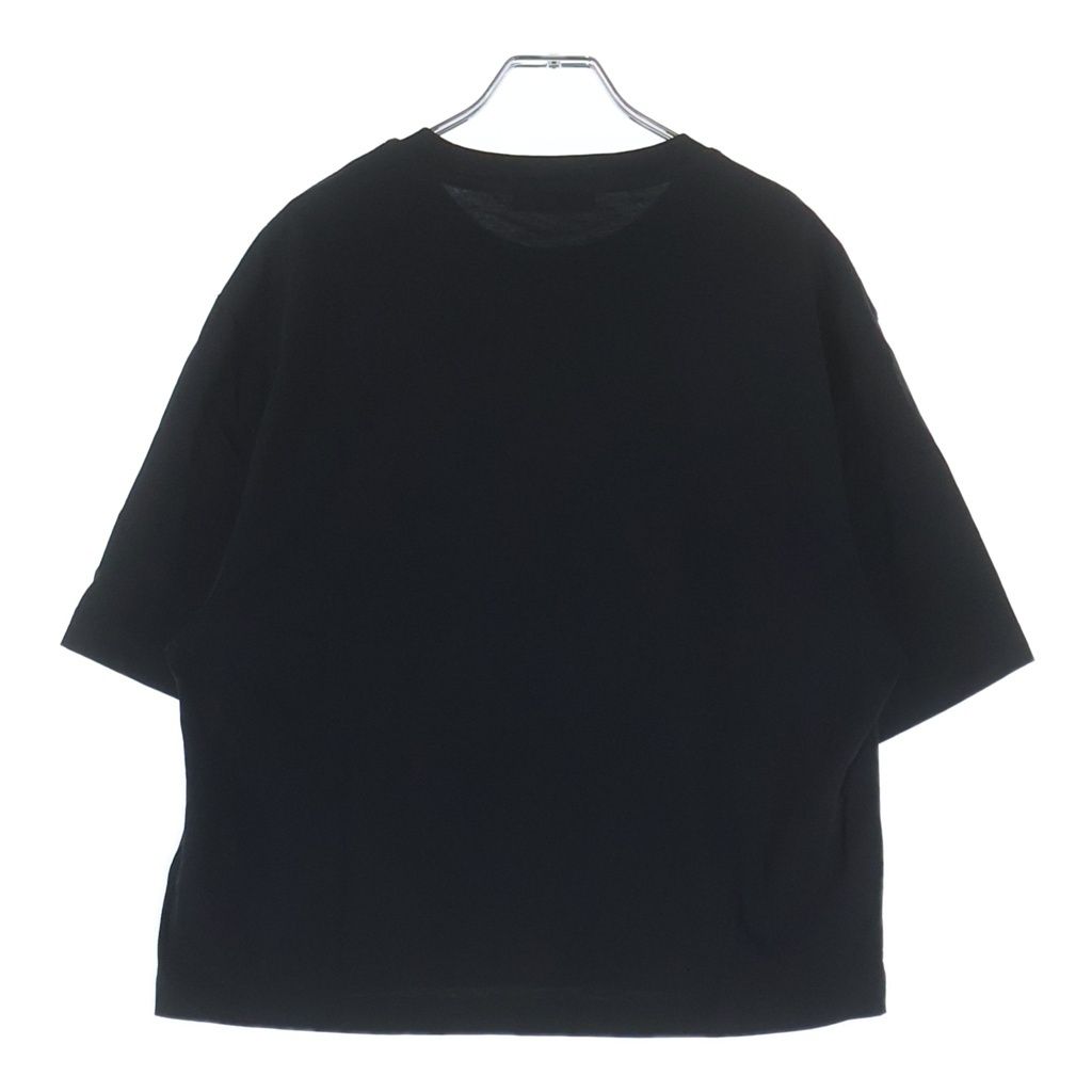 Versace Front Logo Print Crew Neck Short Sleeve T-Shirt Black — view 2