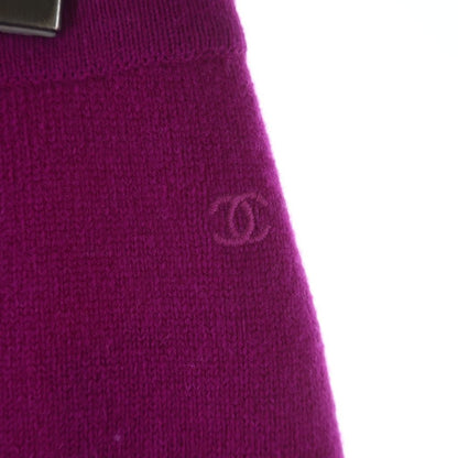 Chanel CC Logo Button Ensemble Skirt Knee Length Purple 42 — view 5