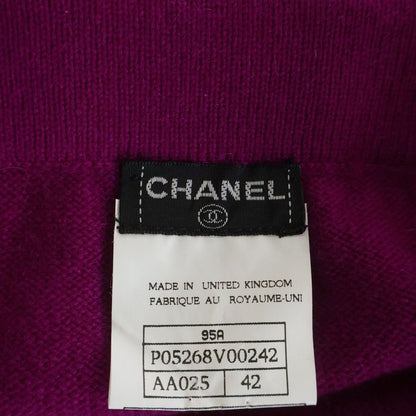 Chanel CC Logo Button Ensemble Skirt Knee Length Purple 42 — view 7