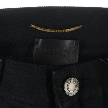 Saint Laurent Paris Skinny Denim Pants Black 26 — view 6