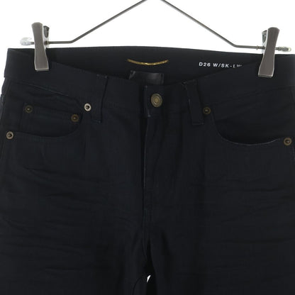 Saint Laurent Paris Skinny Denim Pants Black 26 — view 3