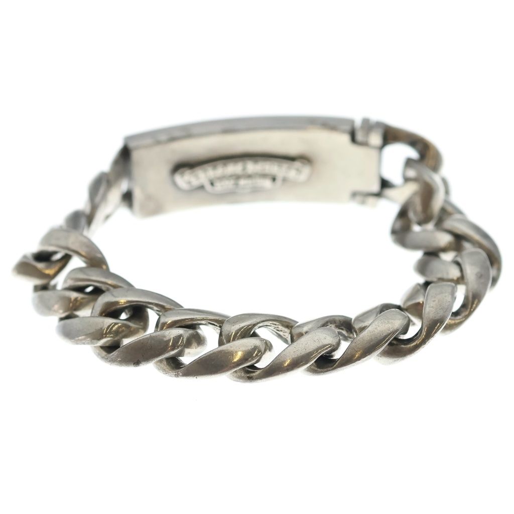 Chrome Hearts ID Floral Crs Cross ID Classic Link Bracelet Silver — view 2
