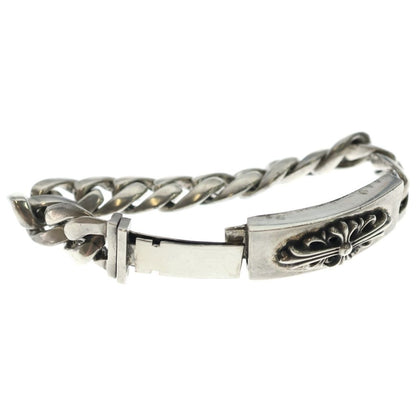 Chrome Hearts ID Floral Crs Cross ID Classic Link Bracelet Silver — view 6
