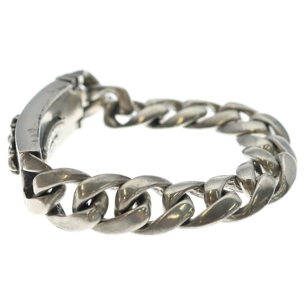 Chrome Hearts ID Floral Crs Cross ID Classic Link Bracelet Silver — view 4