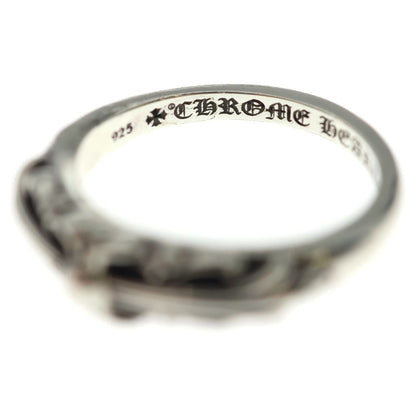 Chrome Hearts Baby Classic Floral Black Sling Silver Ring — view 5
