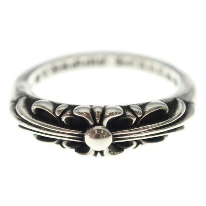 Chrome Hearts Baby Classic Floral Black Sling Silver Ring — view 4