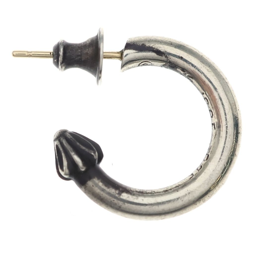 Chrome Hearts Hoop Plain Earrings Silver — view 4