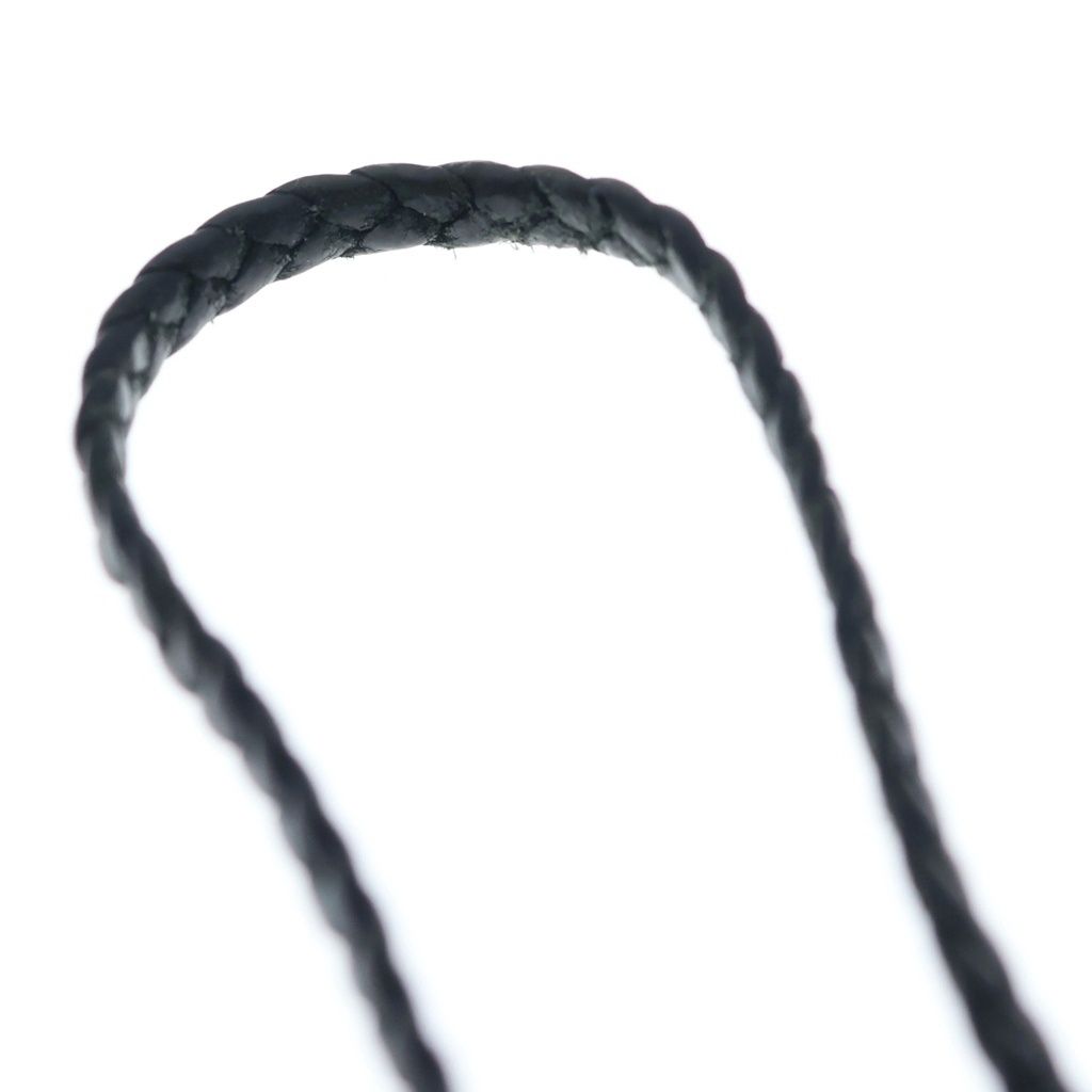 Chrome Hearts Leather Braid Scroll Necklace Black Silver — view 3