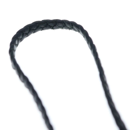 Chrome Hearts Leather Braid Scroll Necklace Black Silver — view 3