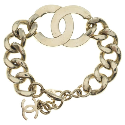 Chanel Pharrell Williams CC Logo Rhinestone Chain Bracelet Gold — view 2