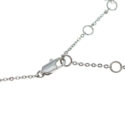Dior Rhinestone Flower Necklace Pink Silver — view 4