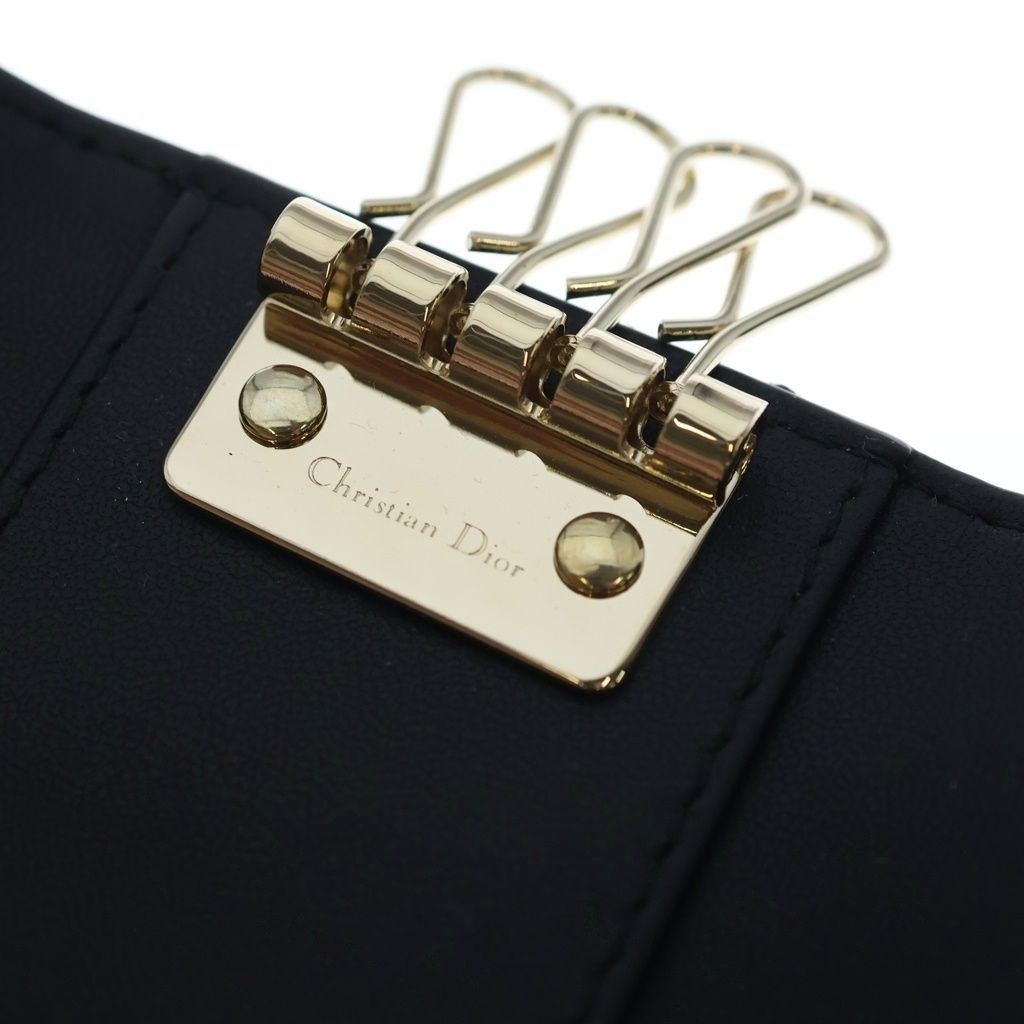 Dior My Aster Key Case My Cannage Lambskin Black Key Holder — view 5