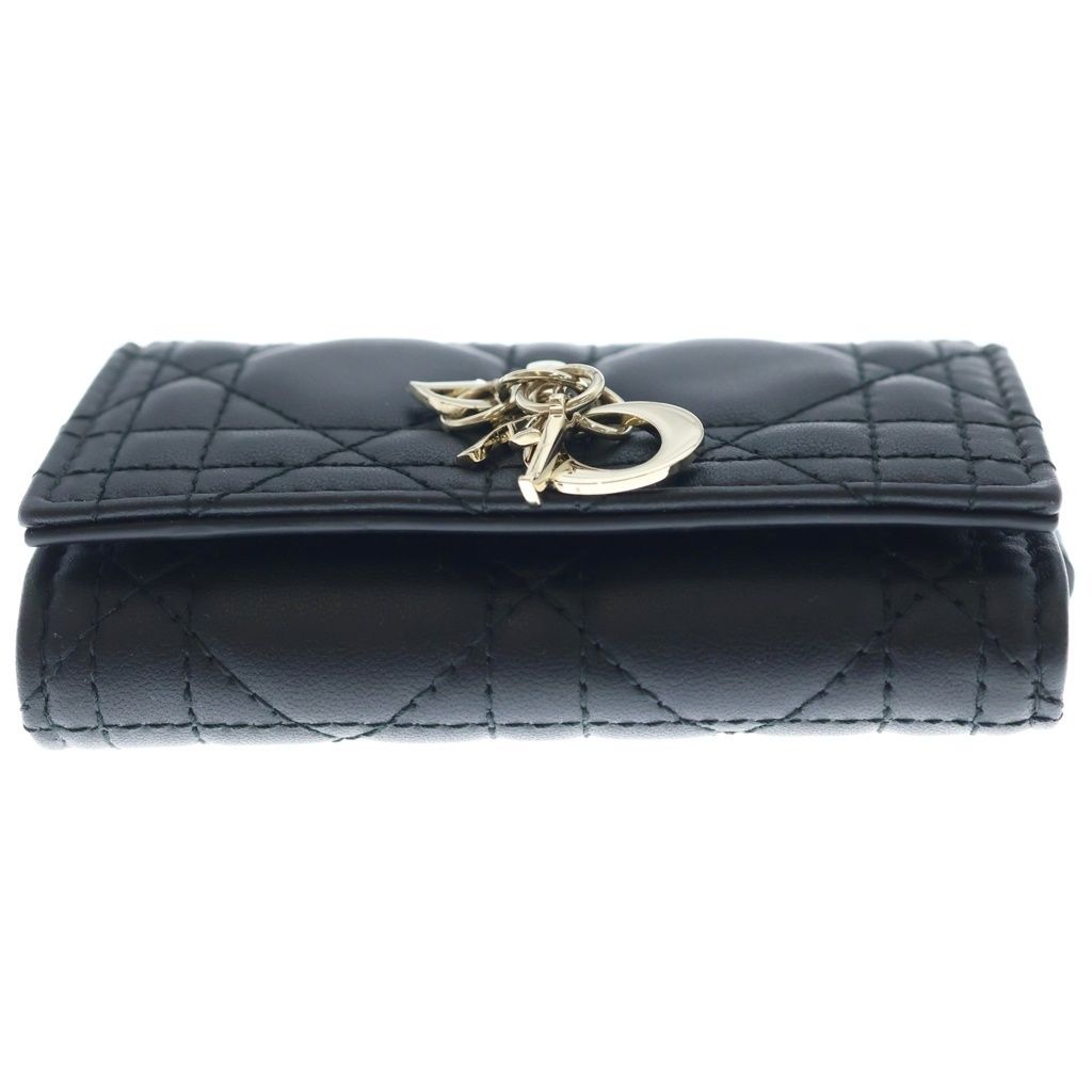 Dior My Aster Key Case My Cannage Lambskin Black Key Holder — view 3